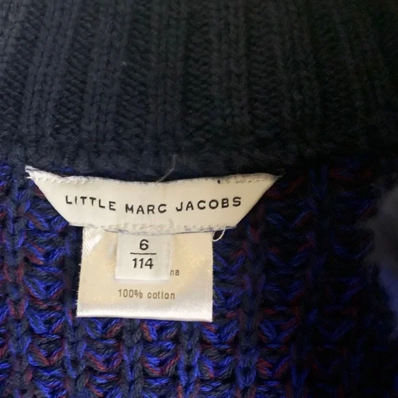 Little Marc Jacob’s Navy and Burgundy Sweater size 6 - Picture 4 of 4
